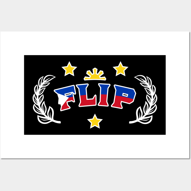 Representing Pinoy Pride Filipino Three Stars Pilipinas Philippines Flag Gift Wall Art by teeleoshirts